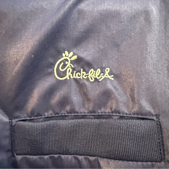 Vintage Chick-fil-A King Louie Pro Fit Jacket Navy Blue XL Made in USA Bomber - Picture 2 of 8